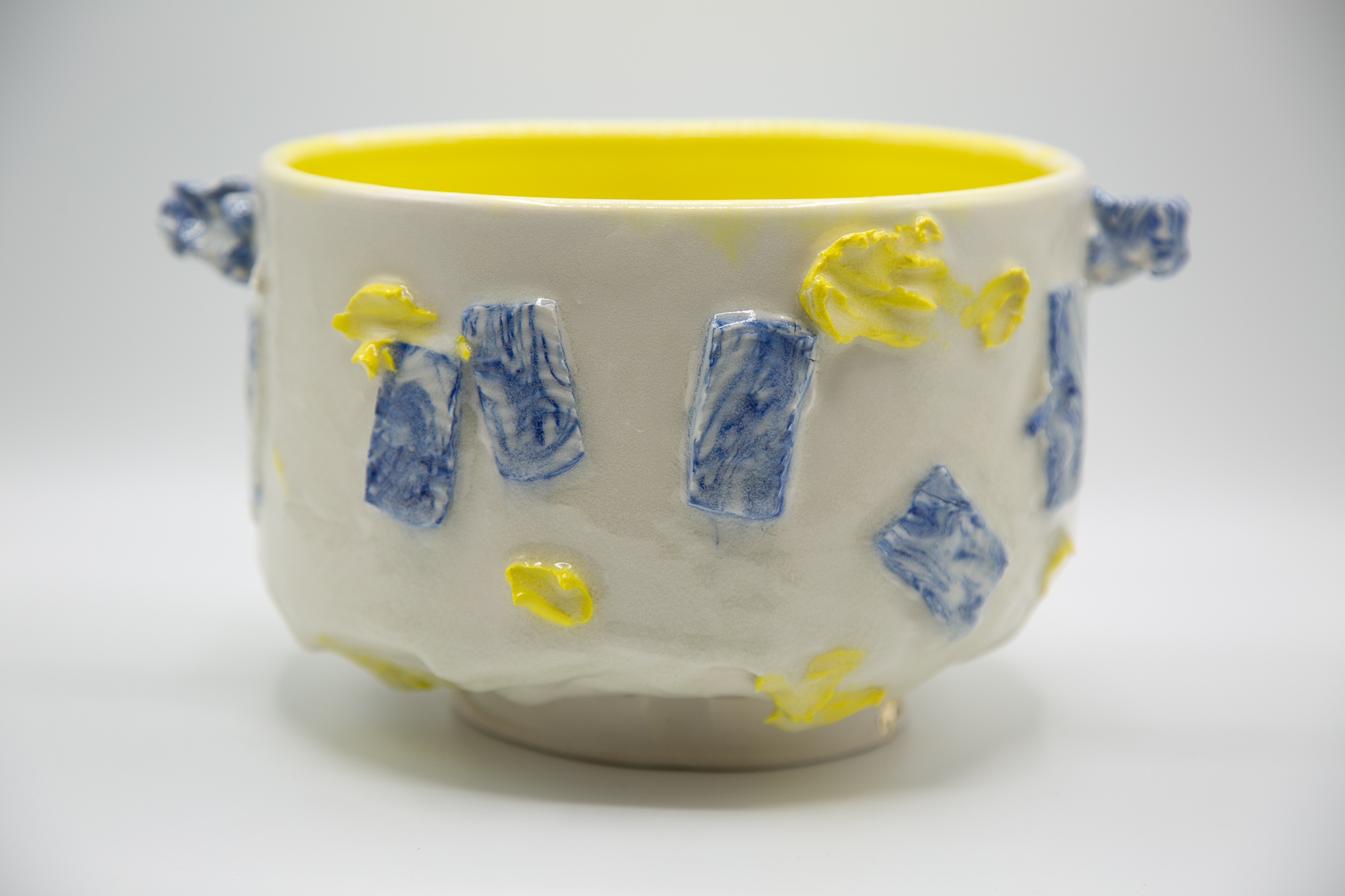 Yellow and Agateware Bowl