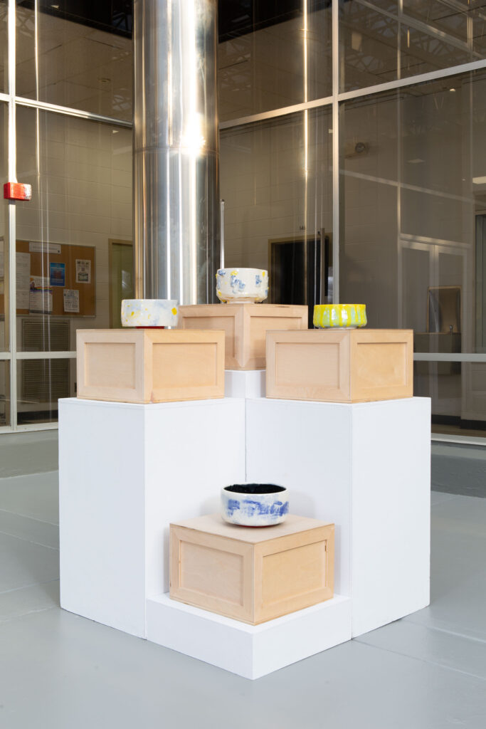 Exhibition photograph of ceramics by Andrew Cornell Robinson in the Ben Shahn Center for the Visual Arts at William Patterson University, in Wayne, NJ.
Photographer Joe Jagos